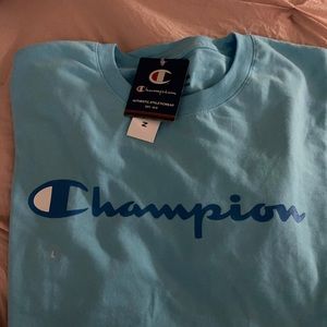 Blue Champion shirt